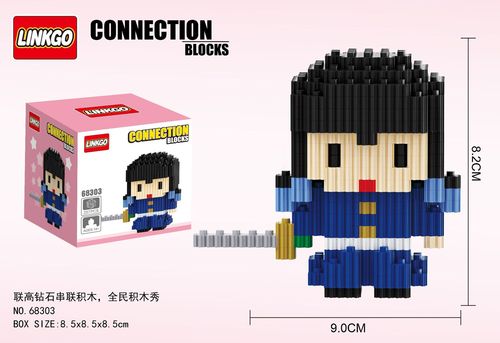 Japan Anime Kamado Tanjirou Nezuko Sword Zenitsu Connection Magic Mini Bricks Toys Building Blocks Demon Slayer Figures