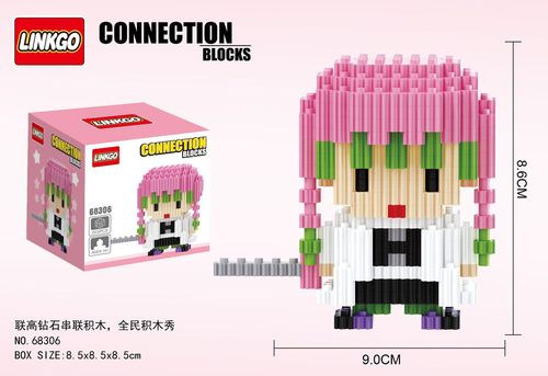 Japan Anime Kamado Tanjirou Nezuko Sword Zenitsu Connection Magic Mini Bricks Toys Building Blocks Demon Slayer Figures
