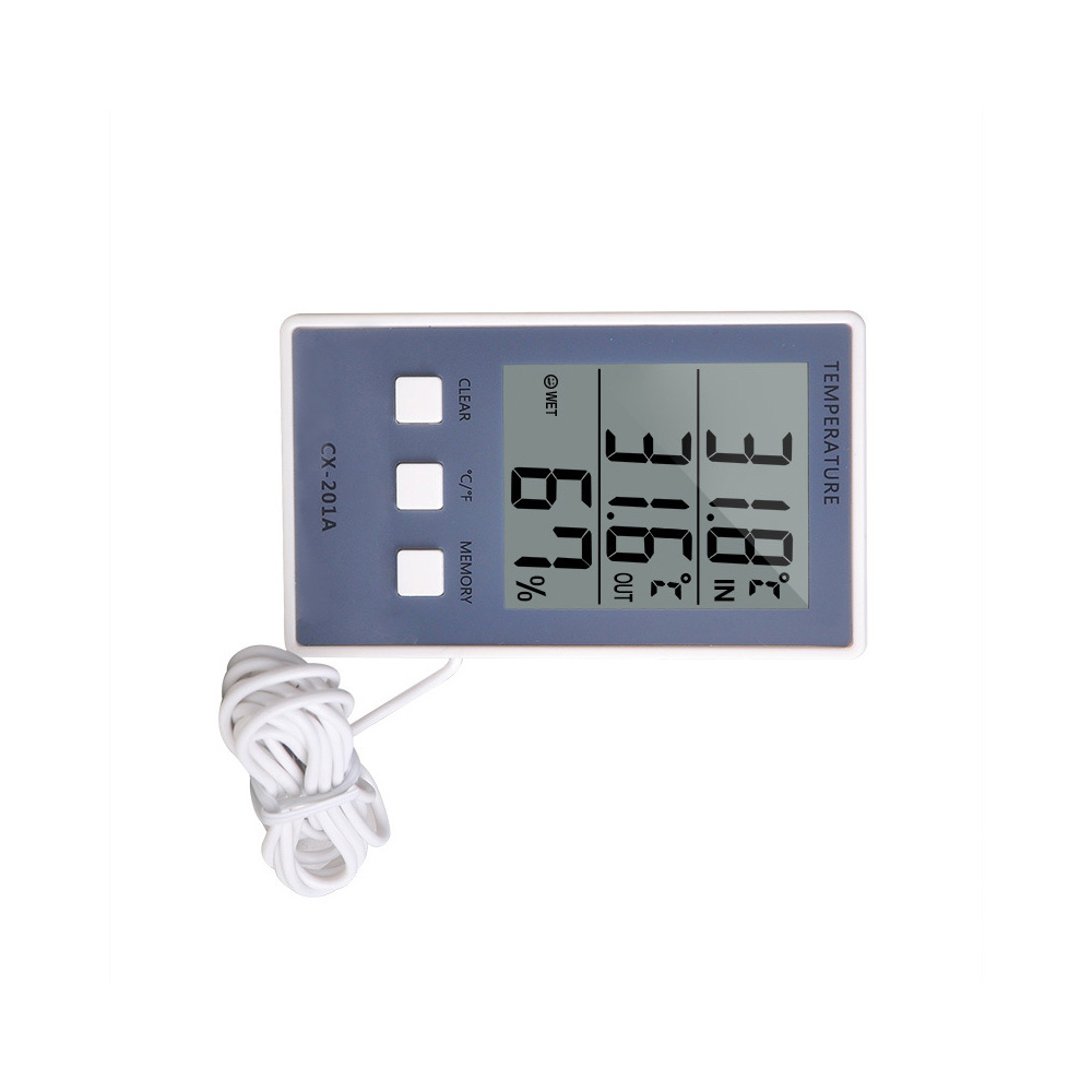 Home Kitchen Hanging Hook Panel Base Stainless Steel Dial Bimetal Fridge Freezer Refrigerator Thermometer