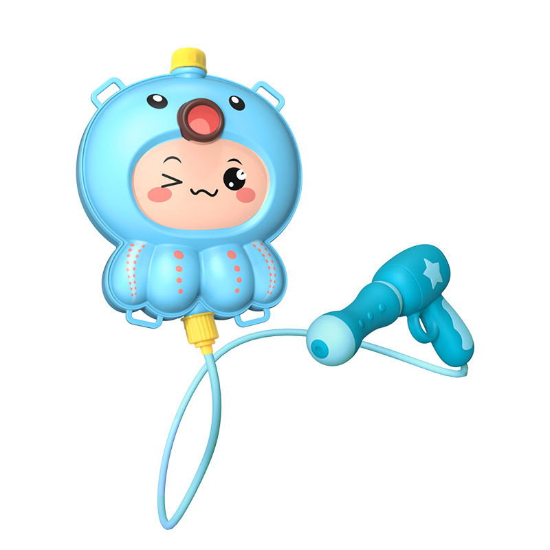 Summer Cartoon Cute Favourite Backpack Water Gun Children's Beach Outdoor Water Playing Toys Pulling High Pressure Jet