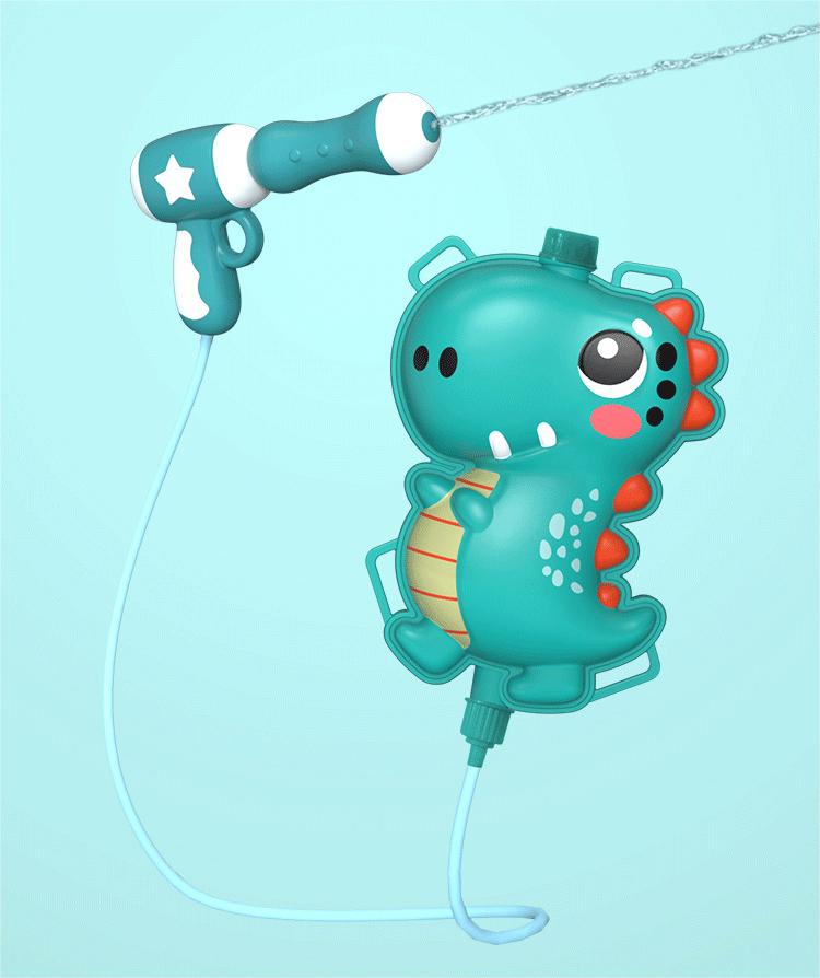 Summer Cartoon Cute Favourite Backpack Water Gun Children's Beach Outdoor Water Playing Toys Pulling High Pressure Jet