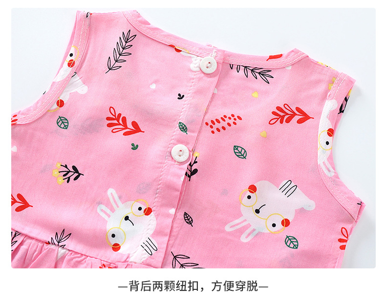 Girls dress 2021 summer kids clothing sweet baby girls floral dress B045