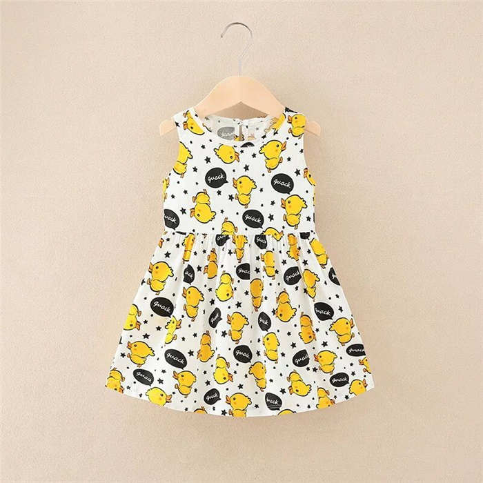 Thailand Style Summer 1-5 Years Baby Girl Cheap Floral Infant Flower Power Casual Loose Dresses Kids Clothes