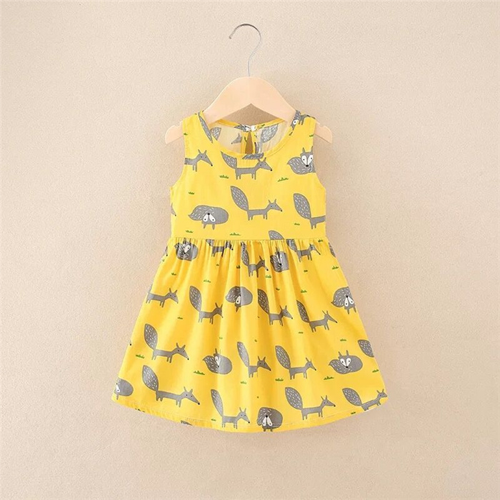 Thailand Style Summer 1-5 Years Baby Girl Cheap Floral Infant Flower Power Casual Loose Dresses Kids Clothes