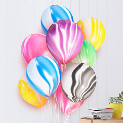 12 Inch Cloudy Tie Marble Latex Round Balloons Decoration Supplies Dye Assorted Colour Globos Agate for Wedding Birthday