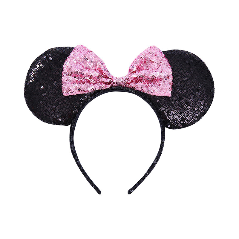 Glitter Party Princess Decoration Cosplay Birthday Mice Sequin Ears Headbands for Kids Girls Women