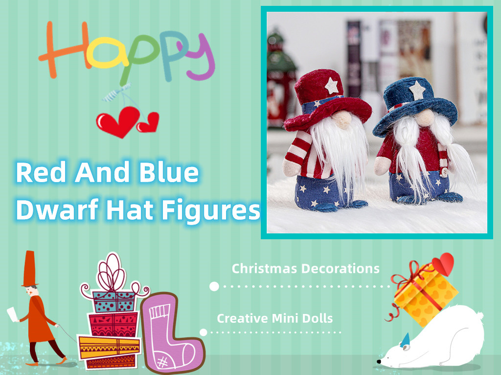 Cute Christmas Faceless Doll Striped Star Hooded Figure Window Party Props Home Decor 