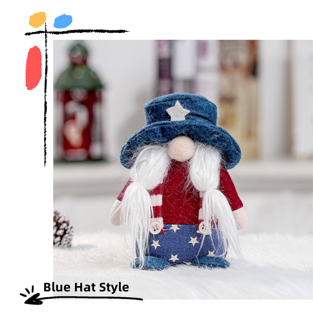 Cute Christmas Faceless Doll Striped Star Hooded Figure Window Party Props Home Decor 