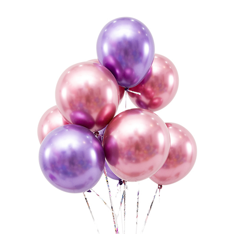  12 inch Glossy Metal Pearl Latex Balloons Thick Chrome Metallic balloons for party supplies decoration