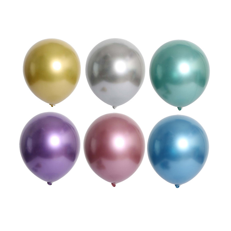  12 inch Glossy Metal Pearl Latex Balloons Thick Chrome Metallic balloons for party supplies decoration