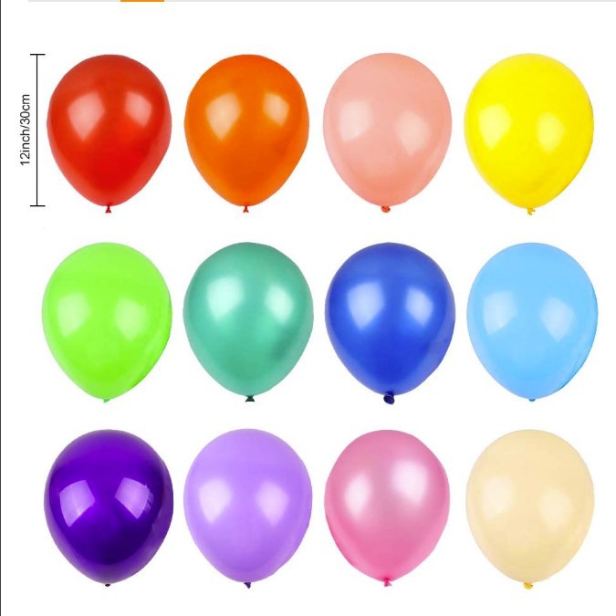 12 inch balloon set rainbow color party balloon decoration latex helium floating air ball