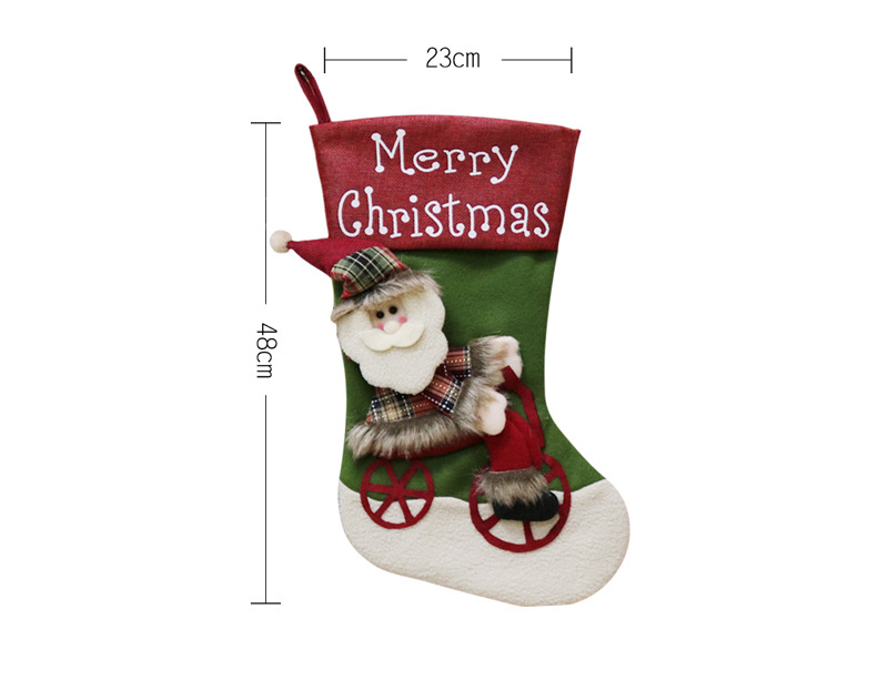 2021 Uilt Christmas Gift Stocking Bulk New Santa Christmas Decoration Supplies Plush Felt Velvet Christmas Stocking