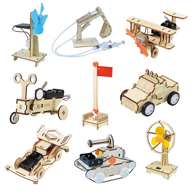 New DIY kits pretend play wooden puzzle vehicle toys gear drive educational ruedas y engrana planet toys kids learning t