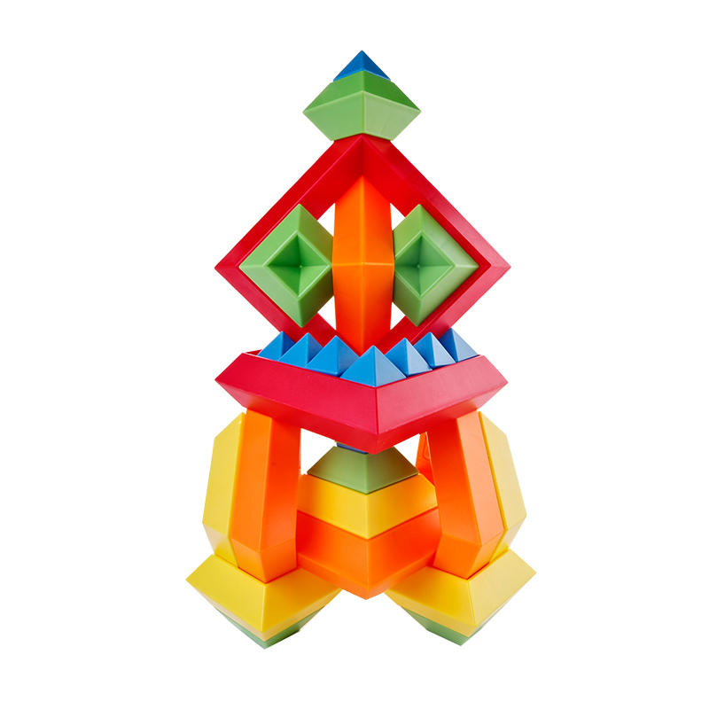 KEBO   abs plastic pyramid puzzle building blocks toys for kids educational