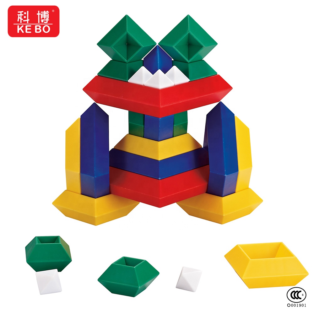 KEBO   abs plastic pyramid puzzle building blocks toys for kids educational