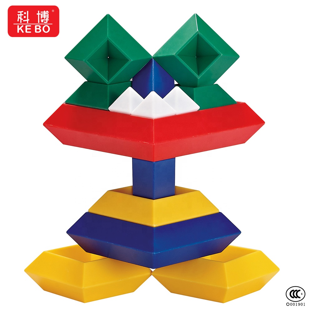 KEBO   abs plastic pyramid puzzle building blocks toys for kids educational