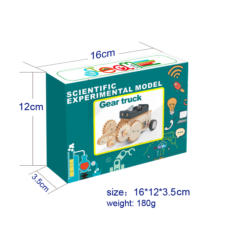 hot stem montesori toys Experimental Gear truck educational kids learning  wooden toy didactic toys jouet