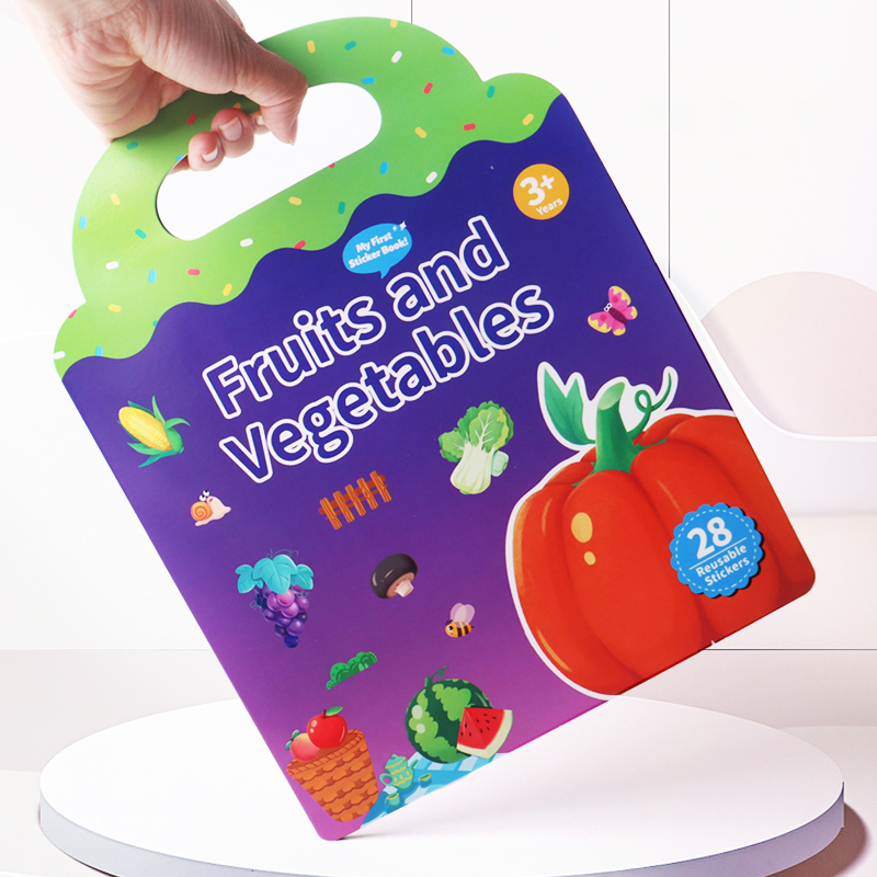 Reusable Educational Learning Toys Sticker Activity Quiet Books Travel Removable Toddler Cartoon DIY Puzzle Game For Kid