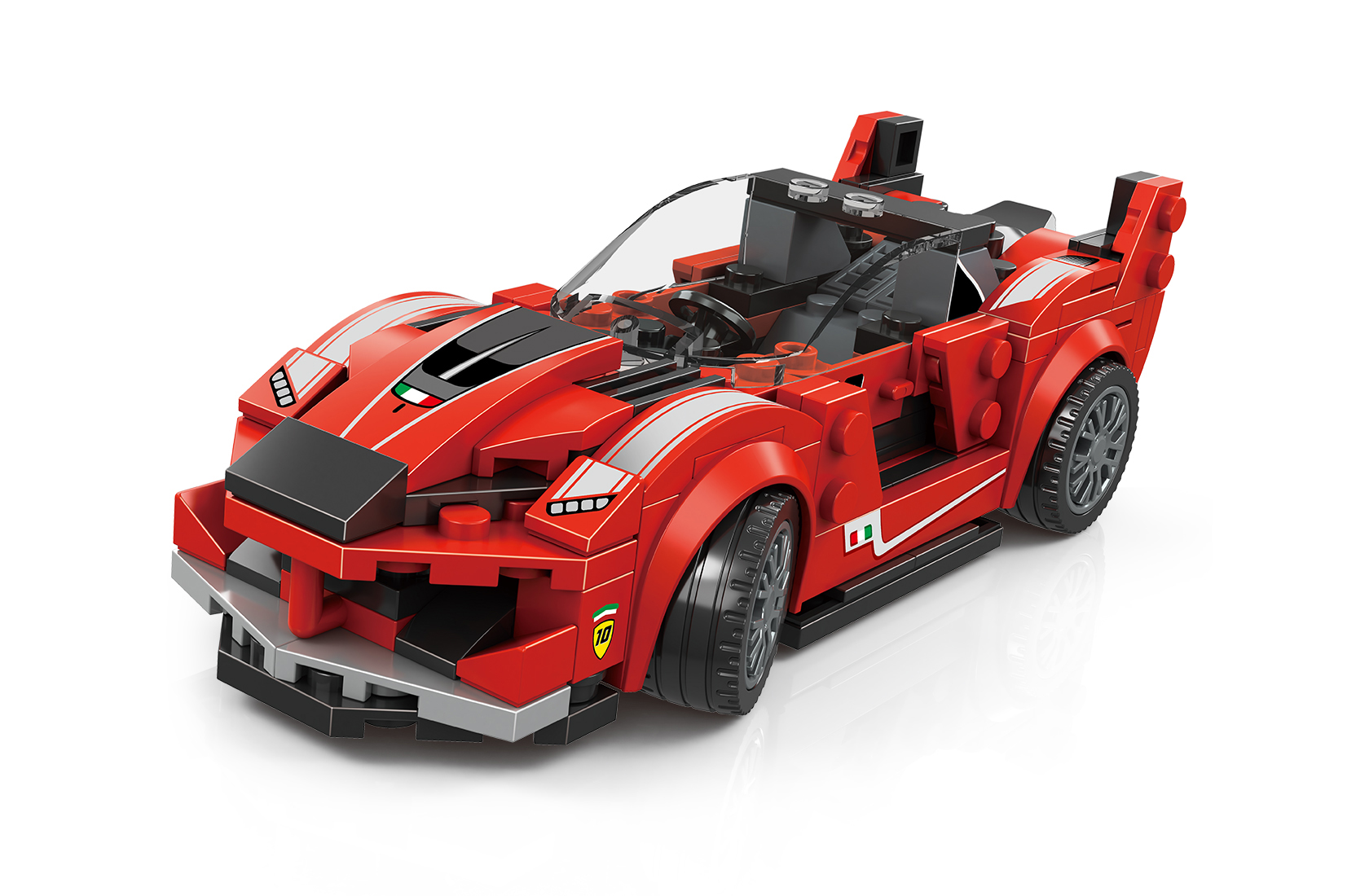 Preschool kids building blocks sports car toy