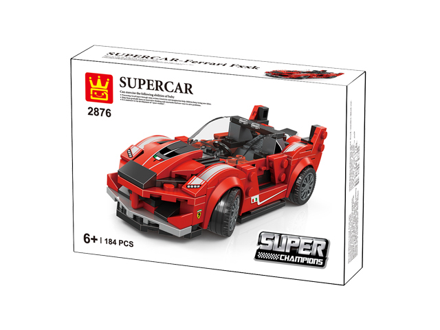 Preschool kids building blocks sports car toy