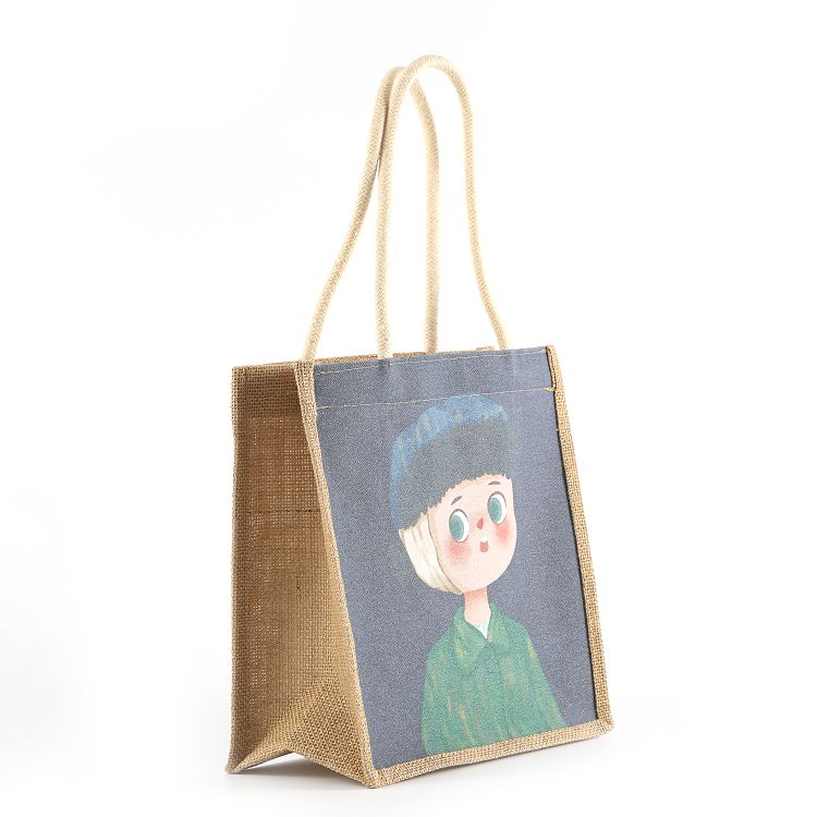 Best Selling Accept  Size  Print Plain Burlap Jute Tote Bag For Embroidery DIY Art Craft