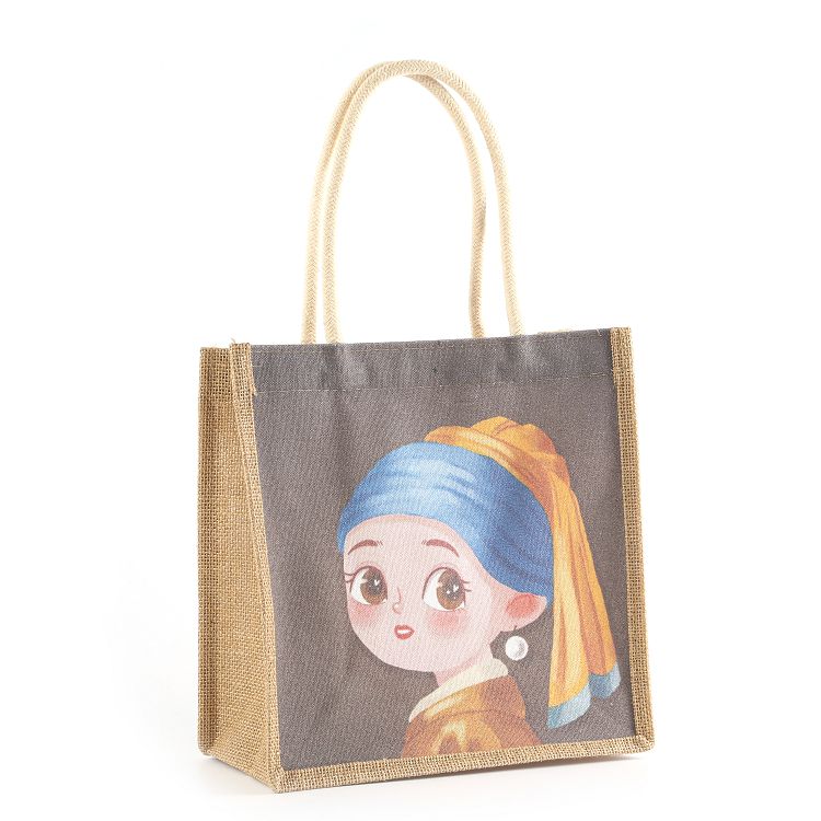 Best Selling Accept  Size  Print Plain Burlap Jute Tote Bag For Embroidery DIY Art Craft