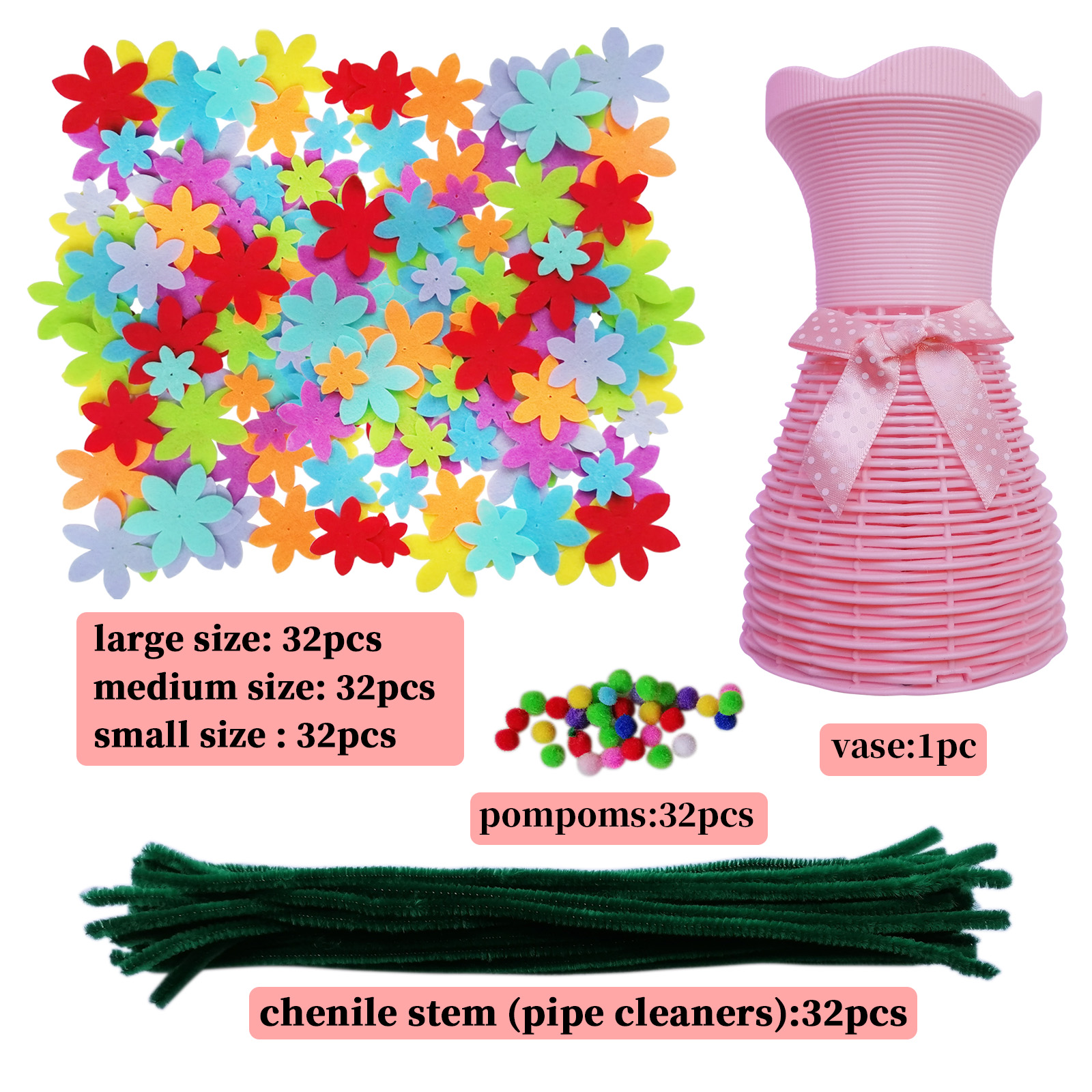 Jtnohx 2022 diy new toy felt flower craft kits for girls age 8-12 Flower Bouquet Toy For Kids