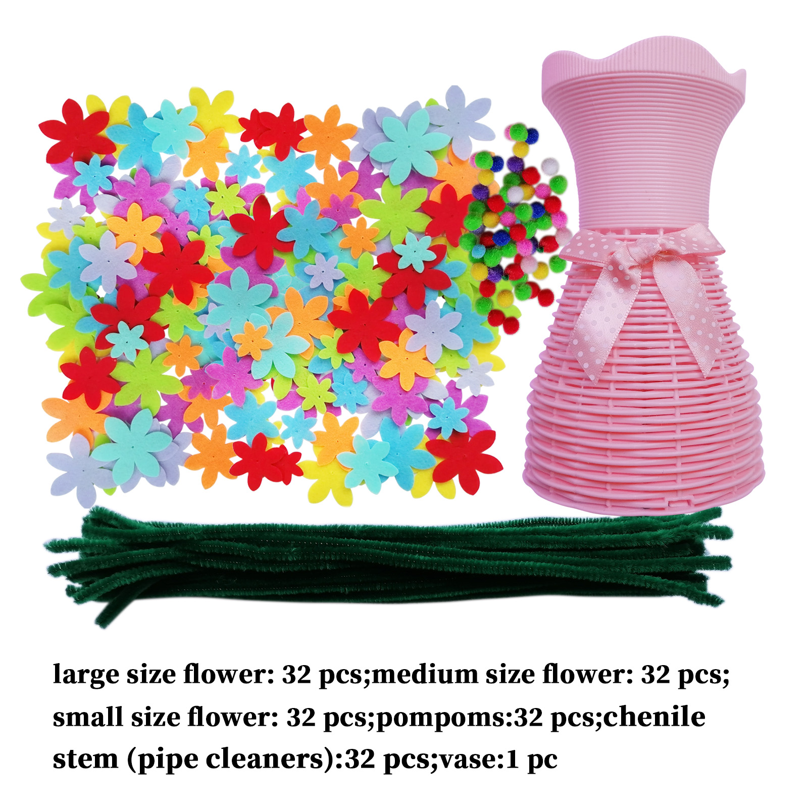 Jtnohx 2022 diy new toy felt flower craft kits for girls age 8-12 Flower Bouquet Toy For Kids