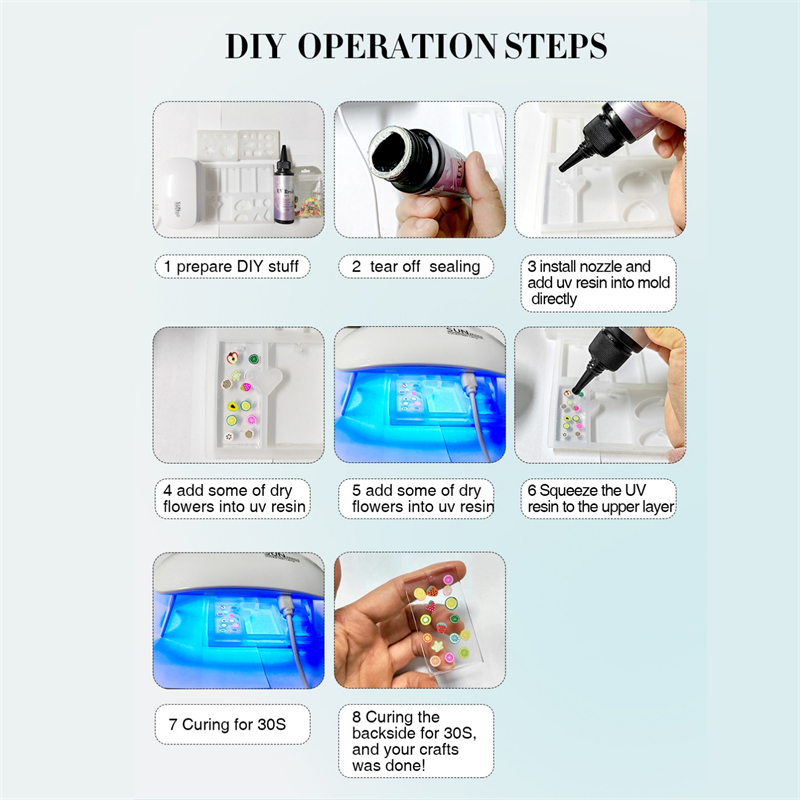 Transparent Curable Uv Glue Light Liquid  50g Resin Dye Pigment Resin for Art Crafts