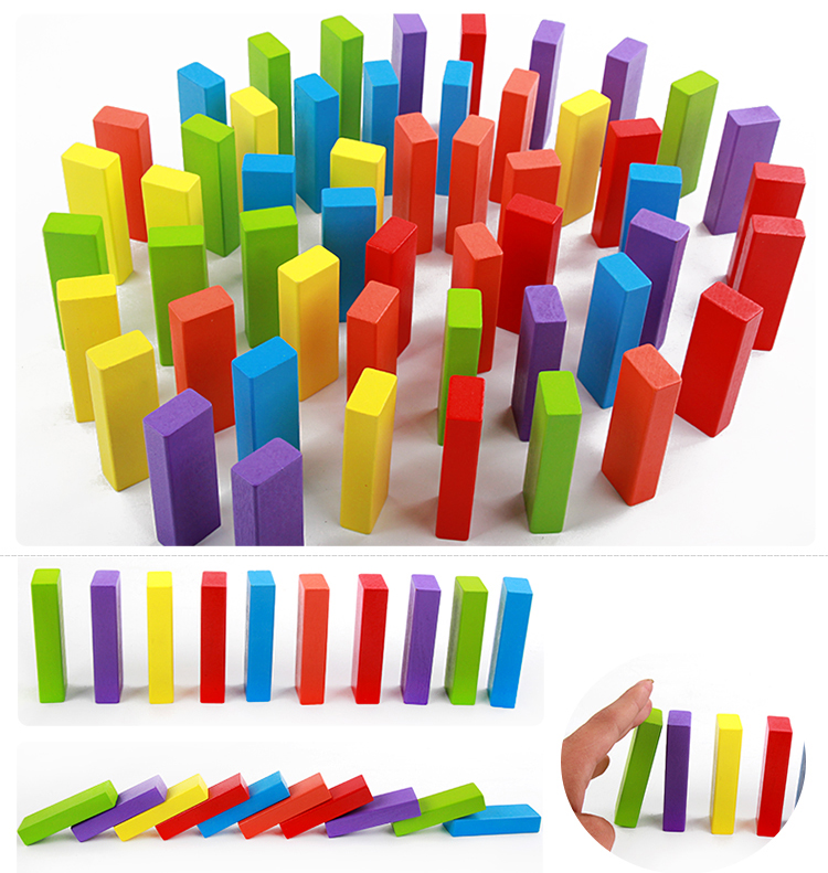 Colorful Desktop Games Building Toys Wooden Blocks Stacking Game