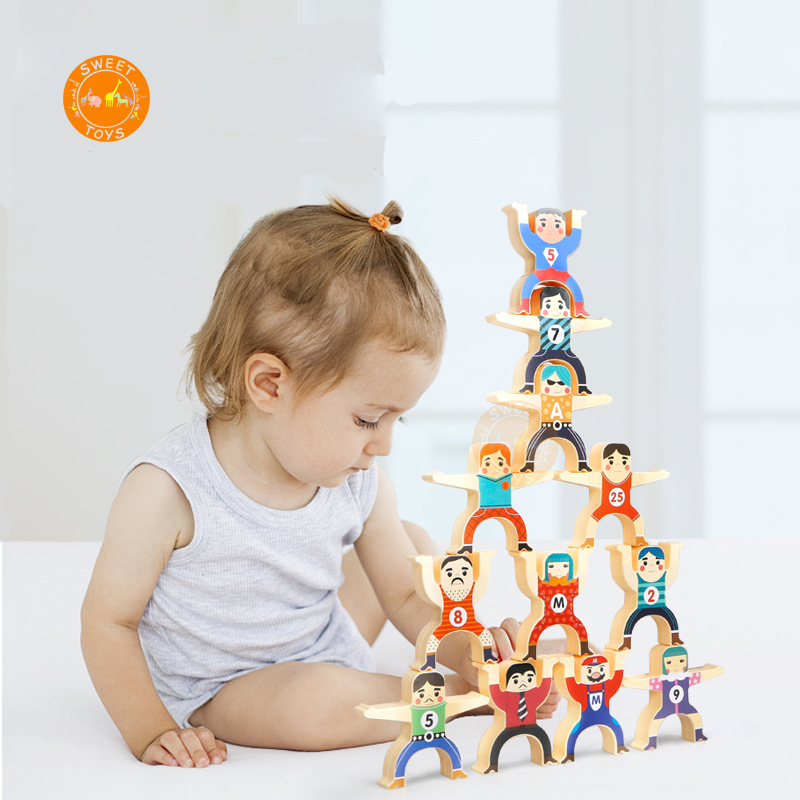 Multiplayer Cartoon Hercules Building Blocks Plastic stacking toy Educational Toys Balance Game For Children