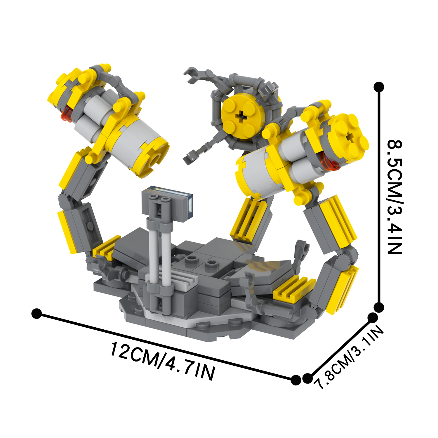 MOC1152 Creative Series Iron Tony Armored Platform Model DIY Educational Action Building Block Toys for Kids 119Pcs