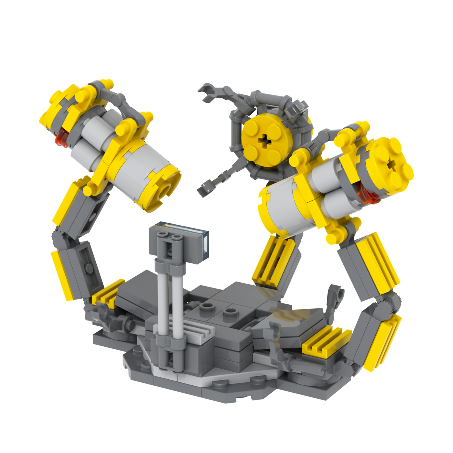 MOC1152 Creative Series Iron Tony Armored Platform Model DIY Educational Action Building Block Toys for Kids 119Pcs