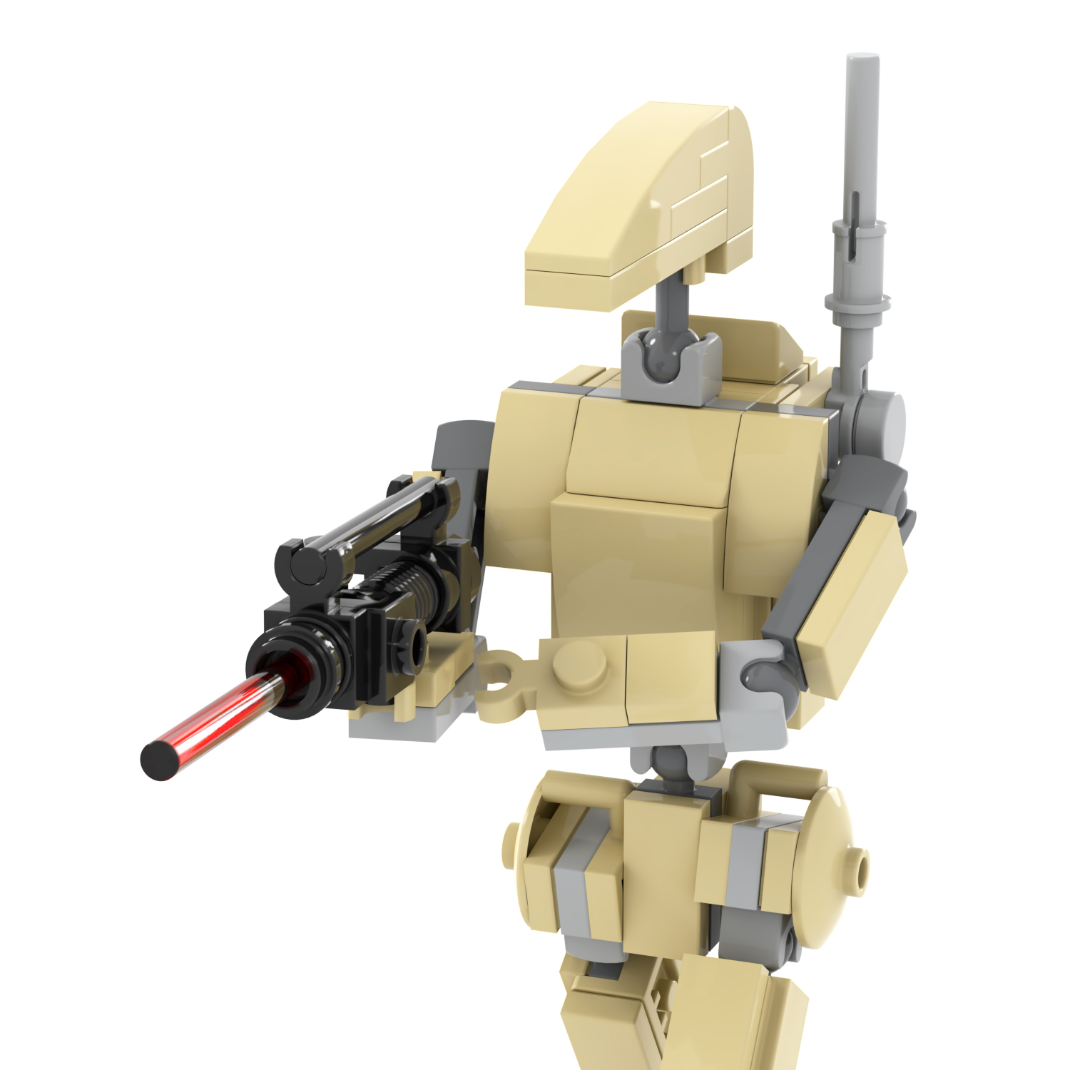 MOC2090 Battle Droid 91 Pcs Bricks Battle Robot with Lightsaber Space Wars Movie Comic Action Figures Building Blocks Ki