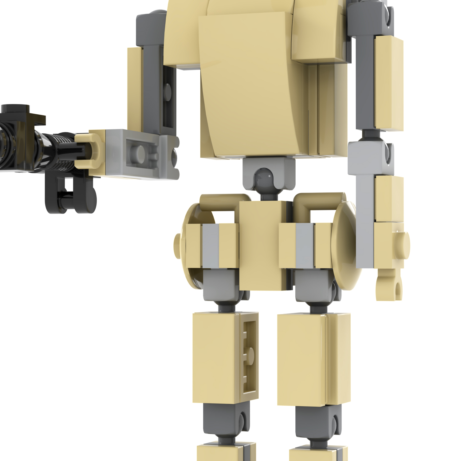 MOC2090 Battle Droid 91 Pcs Bricks Battle Robot with Lightsaber Space Wars Movie Comic Action Figures Building Blocks Ki