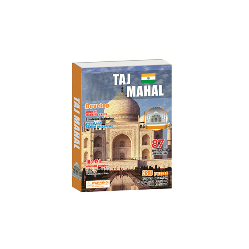 New 3D Puzzle City Building Series Model Toys Taj Mahal, India Children Enlightenment Education Diy Assembled Educationa