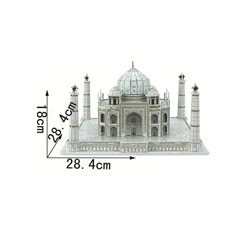New 3D Puzzle City Building Series Model Toys Taj Mahal, India Children Enlightenment Education Diy Assembled Educationa