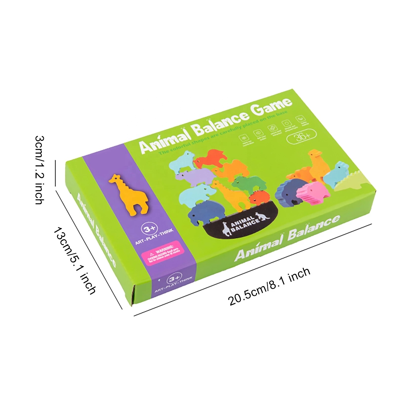 Wooden Puzzle Toy Animals Balance Training Game Kit Educational Preschool Toy Building Blocks Baby Learning Toys