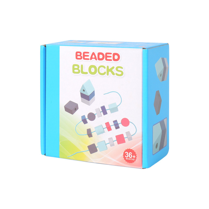  printed Quality wooden toy building block toy macaron-colored toy