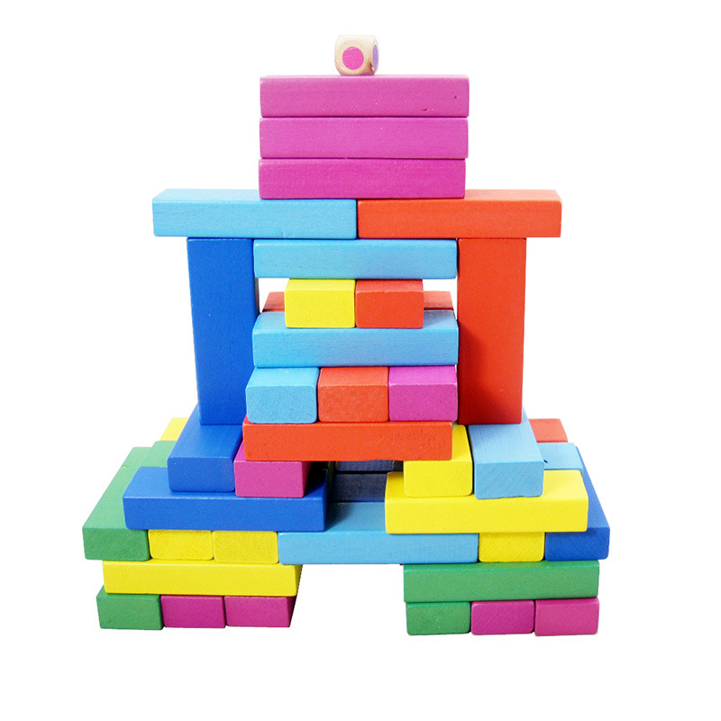 48 pcs Building Block Sets Wooden Stacking Toys Number Wooden Blocks Kids Toy