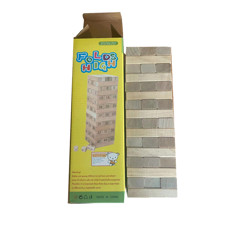 48 pcs Building Block Sets Wooden Stacking Toys Number Wooden Blocks Kids Toy