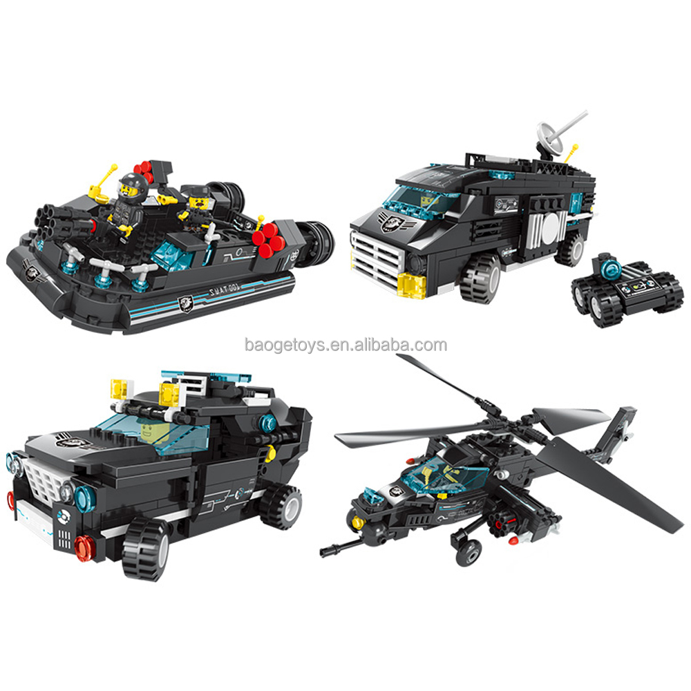Wange No.2632 patrol car building blocks toys for kids legosing city swat team police brick