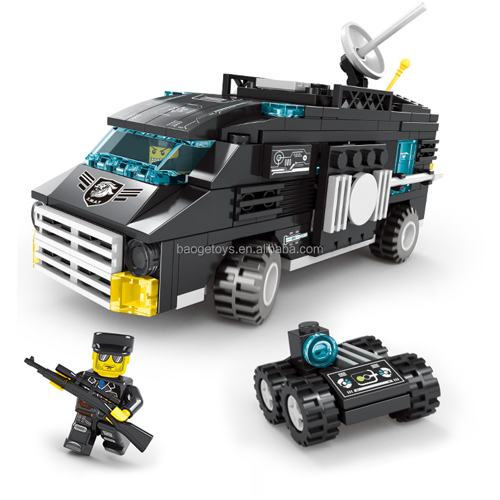 Wange No.2632 patrol car building blocks toys for kids legosing city swat team police brick