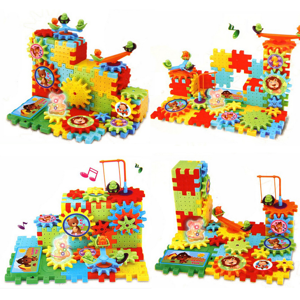  Plastic Construction Gear Assembly 99pcs Electronic Building Blocks Toys For Kids