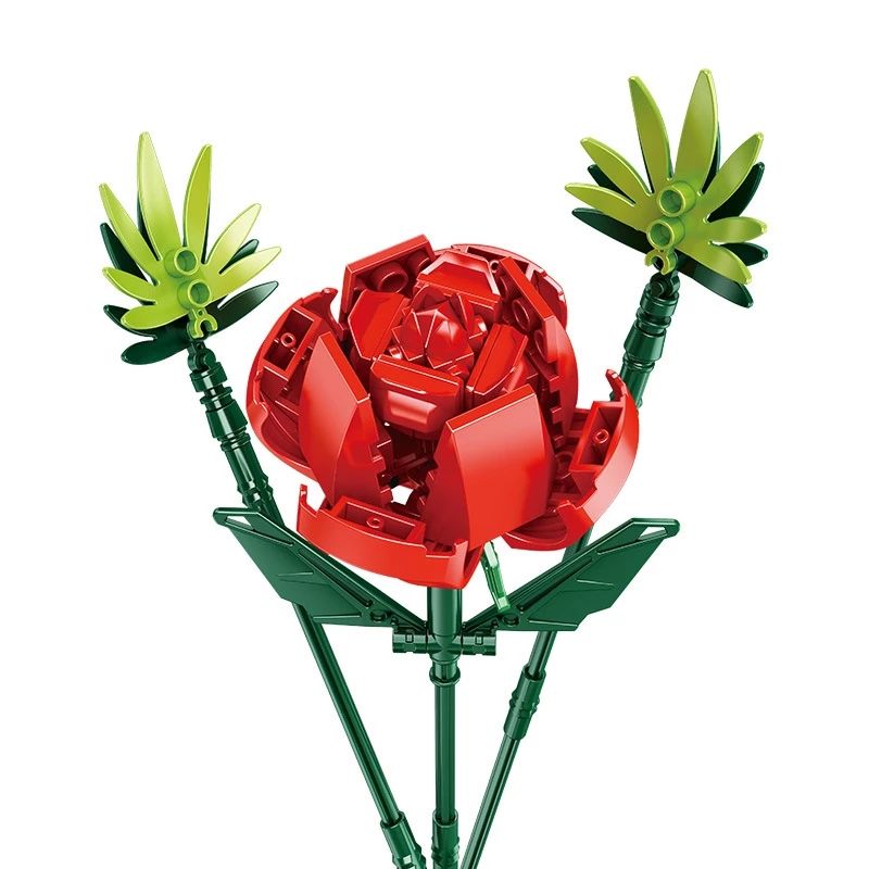 PANLOS Roses Sunflowers Carnations Building Blocks  Home Decorations Flowers Bouquet Romantic Girls  Blocks gift