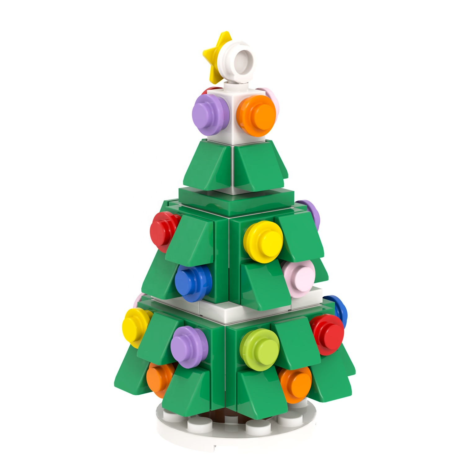 MOC1081 Building Kits Mini Christmas Tree  Decorative Ornaments legoed Toys Xmas Home Decorations Building Bricks