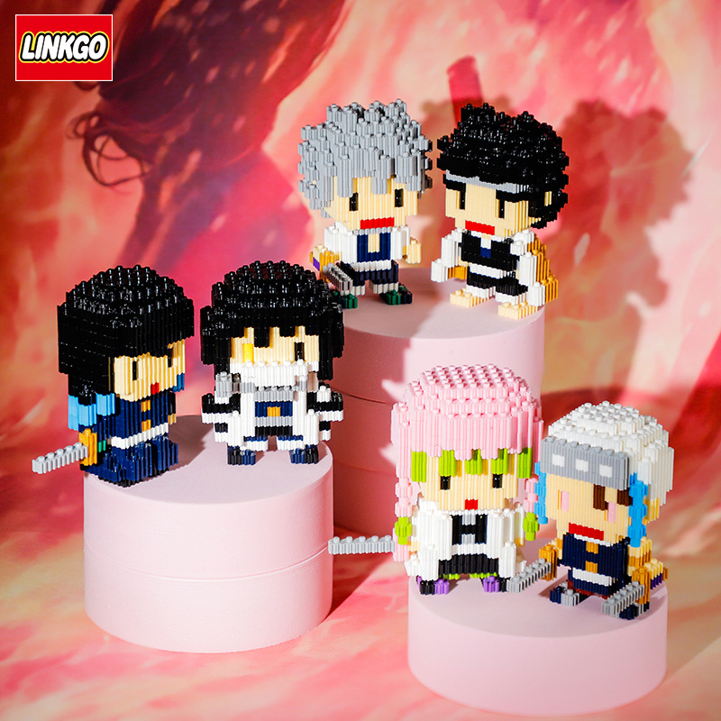 Japan Anime Kamado Tanjirou Nezuko Sword Zenitsu Connection Magic Mini Bricks Toys Building Blocks Demon Slayer Figures