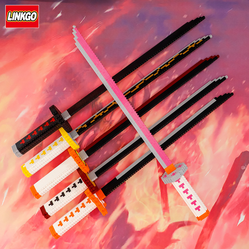 Japan Anime Kamado Tanjirou Nezuko Sword Zenitsu Connection Magic Mini Bricks Toys Building Blocks Demon Slayer Figures