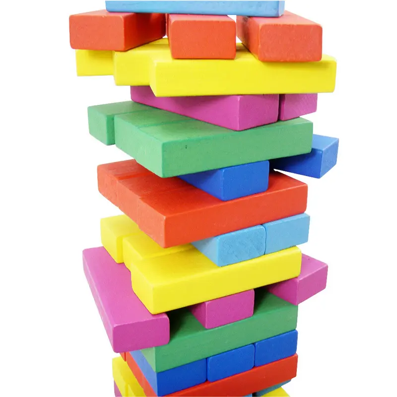 48 pcs Building Block Sets Educational Toys Number Wooden Blocks Toy Colorful Wooden Stacking Toys