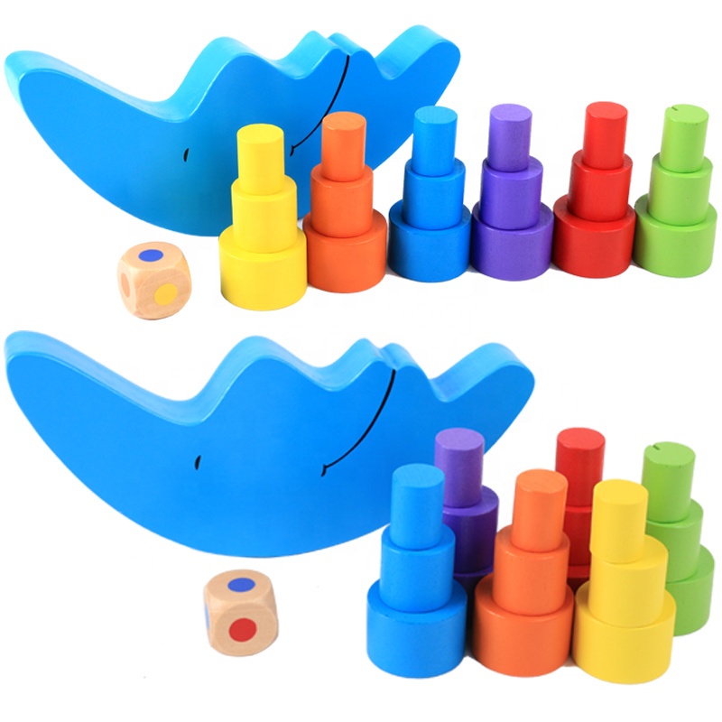 Hot sale Baby Children Wooden Early Learning kids building blocks Balancing Frame montesorri educational toys